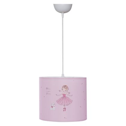 KID'S CEILING PENDANT FABRIC RINK BALLERINA Φ25x21-62H FB97575.02