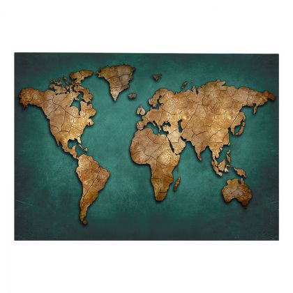 CANVAS PAINTING WORLD MAP HM7197.01 100X3X70 cm.