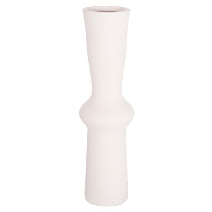CERAMIC TABLE DECOR SCEPTER HM4637.01 OFF WHITE WITH CRYSTALLIZATION Φ14x50Hcm.