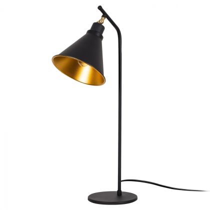 TABLE LAMP IN BLACK AND GOLD HM7290 Φ28x50cm
