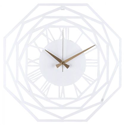 WALL CLOCK METAL WHITE HM7459 41x41 cm.