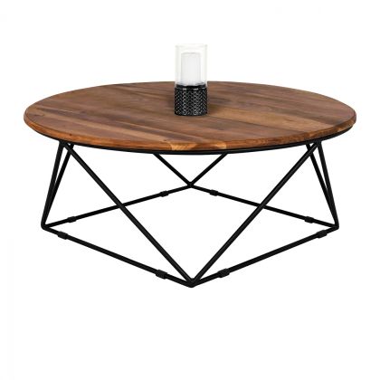Coffee Table Berlin HM8201.11 solid acacia wood Φ90X36,5Η