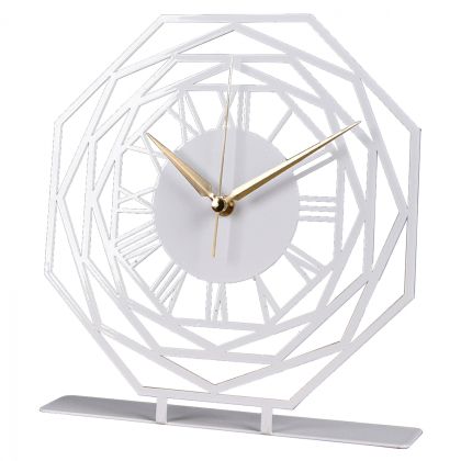METAL TABLE CLOCK HM7468.02 25x23 cm.
