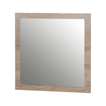 WALL MIRROR HM4360 MELAMINE IN SONAMA 80x70x1.8(depth)cm.