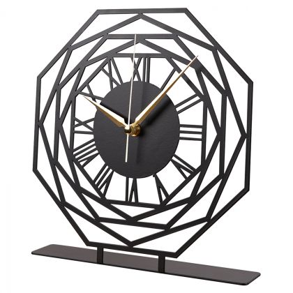METAL TABLE CLOCK HM7468.01 25x23 cm.