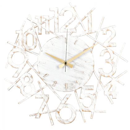 WALL CLOCK METAL WHITE HM7461 41x41 cm.