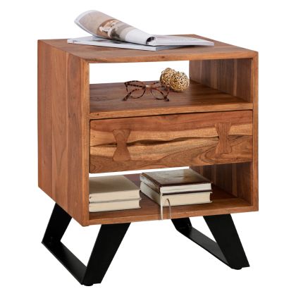 Nightstand Fansi from solid acacia wood HM8473.11