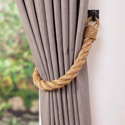 CURTAIN TIEBACK 100% BEIGE ROPE HM8946.01 60x2x2 cm.