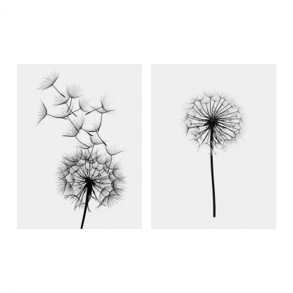 Canvas 2 piece set MDF Dandelion HM7203.02 60x40x2,7  cm.