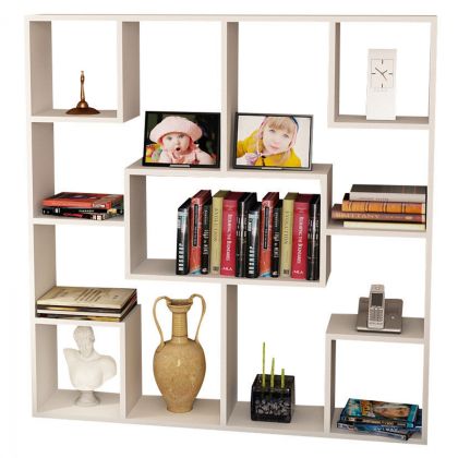 MELAMINE BOOKCASE HM9029.01 WHITE 120x22x123.6 cm.