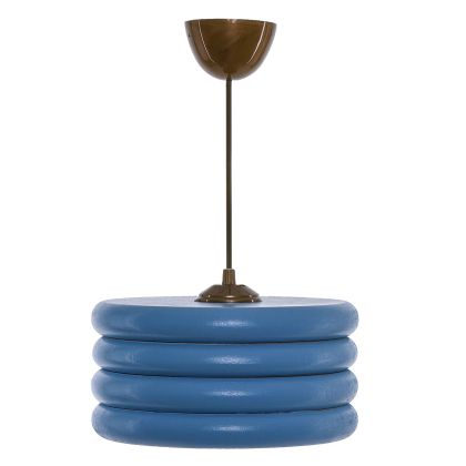 CEILING PENDANT HM7655.02, BLUE WOODEN RINGS, Φ23x57