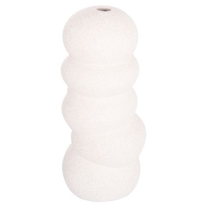 CERAMIC TABLE DECOR ROOK HM4630.01 OFF WHITE WITH CRYSTALLISATION Φ13x31Hcm.