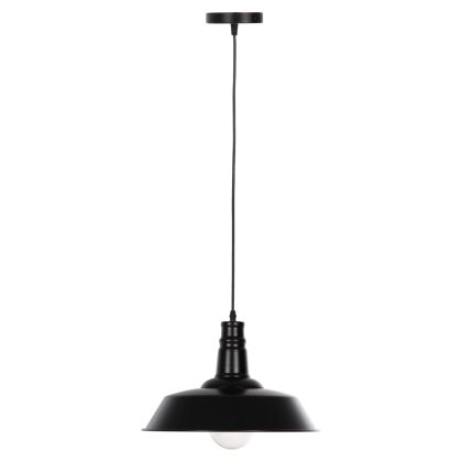 CEILING PENDANT LAMP HM4136 BLACK METAL CAP Φ35x112Hcm.