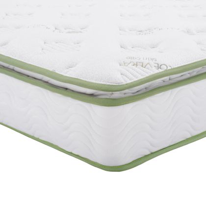 MATTRESS CONTINUOUS SPRING WITH MATTRESS PAD ALOE VERA 120X200 HM372.18 SINGLE SIDE