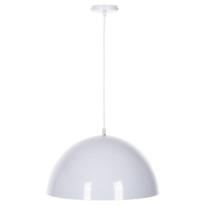 CEILING PENDANT LAMP HM4079 WHITE METAL ROUND CAP Φ40x125Hcm.