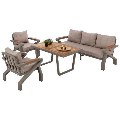 OUTDOOR SET 4PCS GREY ALUMINUM HM5885.01