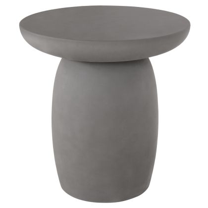 ROUND SIDE TABLE HIKARI HM6593.01 GREY FIBER CEMENT Φ46x48Hcm