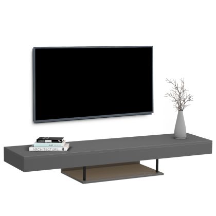  ТВ ШКАФЧЕТА С LED SAVOR-СИВО