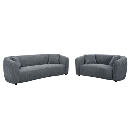 SOFA SET 2PCS NORD HM10811.01 GREY FABRIC