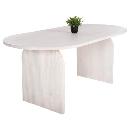 HONKY Oval Dining Table 180.5 × 90.5 × 76 cm – White