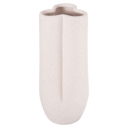 CERAMIC TABLE DECOR GLAZE HM4611.01 OFF WHITE WITH CRYSTALLIZATION Φ14x34Hcm.