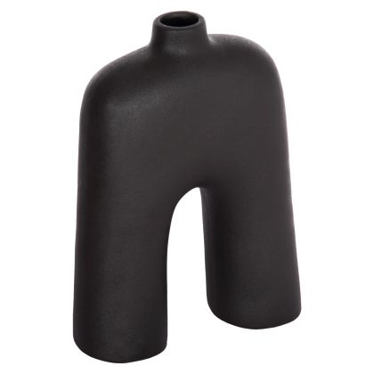 CERAMIC TABLE DECOR SERIES ISIL HM4599.02 BLACK MATTE 22x8x29Hcm.