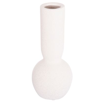 CERAMIC TABLE DECOR GALAD HM4616.01 OFF WHITE WITH CRYSTALLIZATION Φ11x26Hcm.