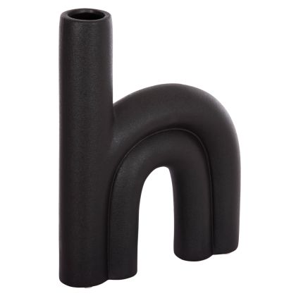 CERAMIC TABLE DECOR ARCON HM4638.02 MATTE BLACK 25,5x6x34H cm.