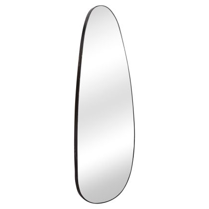 WALL MIRROR CRITHER HM4486.01 MDF FRAME IN BLACK MARBLE COLORING 49x140Hcm.