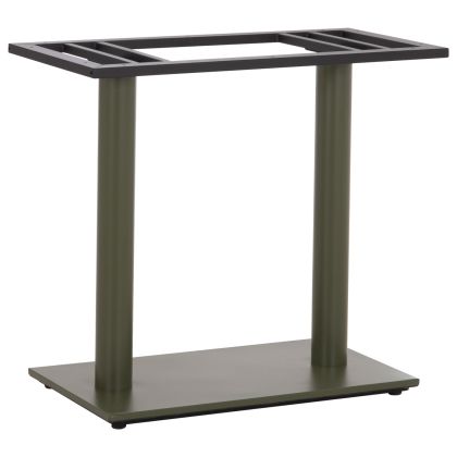 BASE FOR TABLE HM435.28 METAL DOUBLE IN GREEN WITH HEIGHT ADJUSTERS 80Χ40Χ72Hcm.