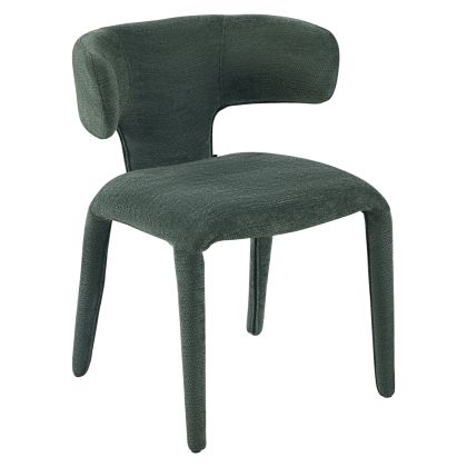 DINING ARMCHAIR BIEN HM18361.04 GREEN FABRIC 49.5x55.5x76Hcm.