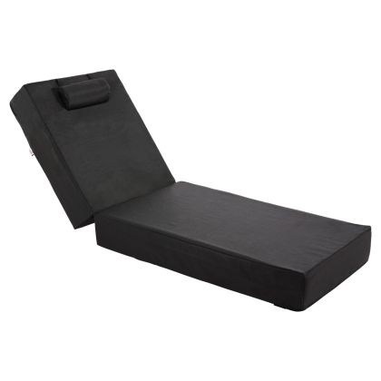 SUNBED CUSHION TEXTLINE SIFNOS BLACK HM11761.01 200(120+80)x70x20Hcm.