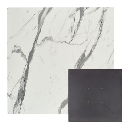 SQUARE HPL TABLETOP HM5838.31 WHITE MARBLE 70x70cm.