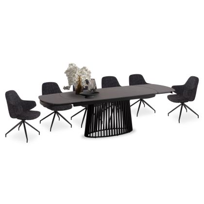 ΣΕΤ ΤΡΑΠΕΖΑΡΙΑΣ 7ΤΜΧ MEMNON SM21238 ΚΕΡΑΜΙΚΟ TOP--ΜΑΥΡΟ ΜΕΤΑΛΛΟ