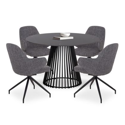 ΣΕΤ ΤΡΑΠΕΖΑΡΙΑΣ 5ΤΜΧ MEMNON SM21241 ΚΕΡΑΜΙΚΟ TOP-- ΣΤΡΟΓΓΥΛΟ--ΑΝΟΙΧΤΟ ΓΚΡΙ