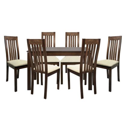 Set Dining Table 5 pieces Table Opened 120+30Χ80Χ75cm & 4 Chairs HM10049