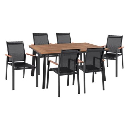 Set Dining Table Aluminum Grey HM5242.02