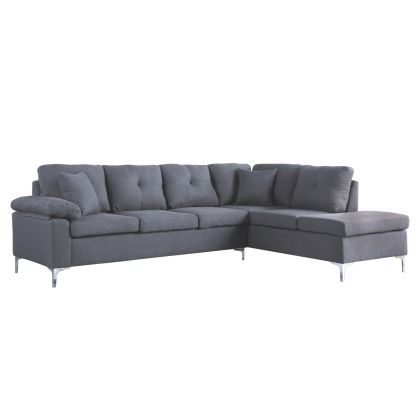 Corner right Sofa 282x197x90H cm HM3087R Grey