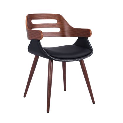 Посетителски стол Auxiliary Superior Pro Walnut-Black PU 