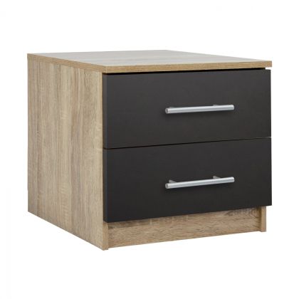 Bedside table Melamine HM2220.04 Sonama Grey 48x40x41cm