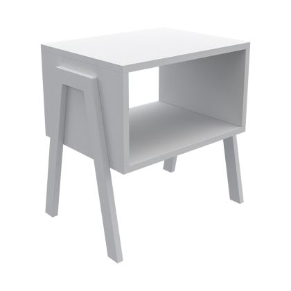 BEDSIDE STAND JAKE HM18182.01 MELAMINE IN WHITE 48x35x49Hcm.