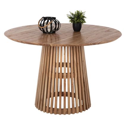 DINING TABLE FRANTZ HM9388.01 SOLID MINDI NATURAL ROUND D120Χ78H cm