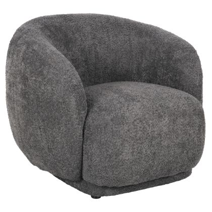 КРЕСЛО KARPEN -СИВ ПЛАТ ОТ БУКУЛЕ 93x87x78H см.