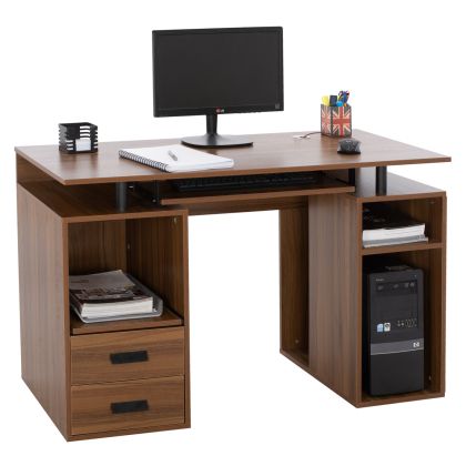 MELAMINE OFFICE DESK STATUS HM2026.03 WALNUT 120Χ55Χ76 cm.