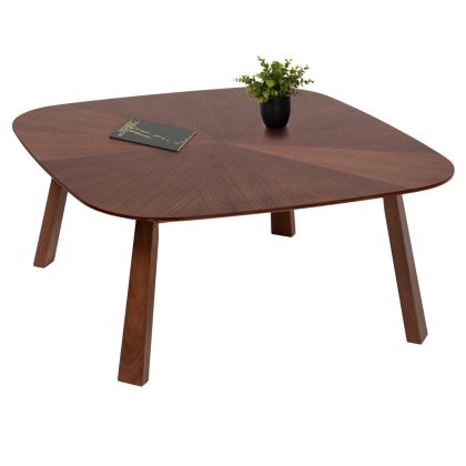 COFFEE TABLE RINER HM9738 MDF WITH WALNUT VENEER 100x100x45Hcm.