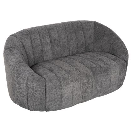 ДИВАН 2-МЕСТЕН MOBY - СИВ ПЛАТ БУКЛЕ 145x82x67Hсм.