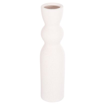 CERAMIC TABLE DECOR SCEPTER HM4614.01 OFF WHITE WITH CRYSTALLIZATION Φ8.5x35Hcm.