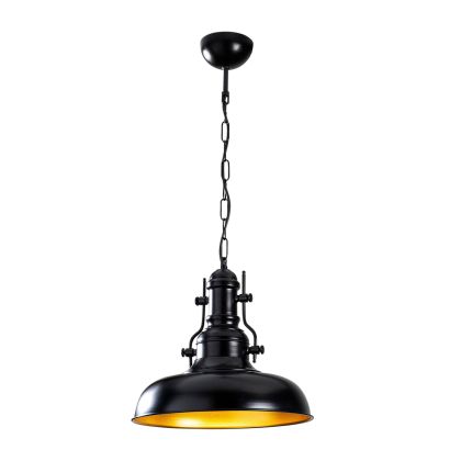 METALLIC PENDANT LIGHT IN BLACK HM7268 32Χ32Χ78cm