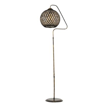 FLOOR LAMP HM7664.02, BLACK ROPE, Φ22x154