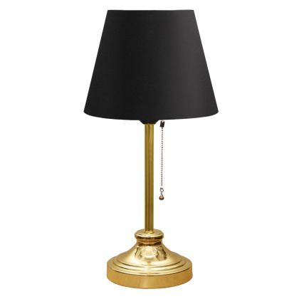 TABLE LAMP HM7592.03 GOLD BASE, GOLD PILLAR, BLACK CAP
